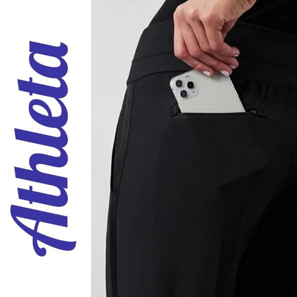 NWT ATHLETA NOLITA WIDE LEG PANTS Stretchy Casual Versatile Black, Size 20 - Picture 11 of 12